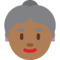 Old Woman - Medium Black emoji on Twitter